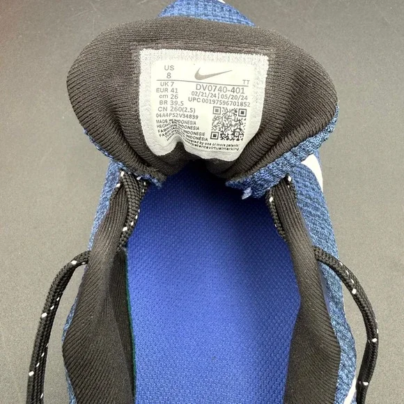 Nike Flex Experience RN 12 Running Shoes Blue White Black DV0740-401 M 8 W 9.5 - Picture 3 of 8